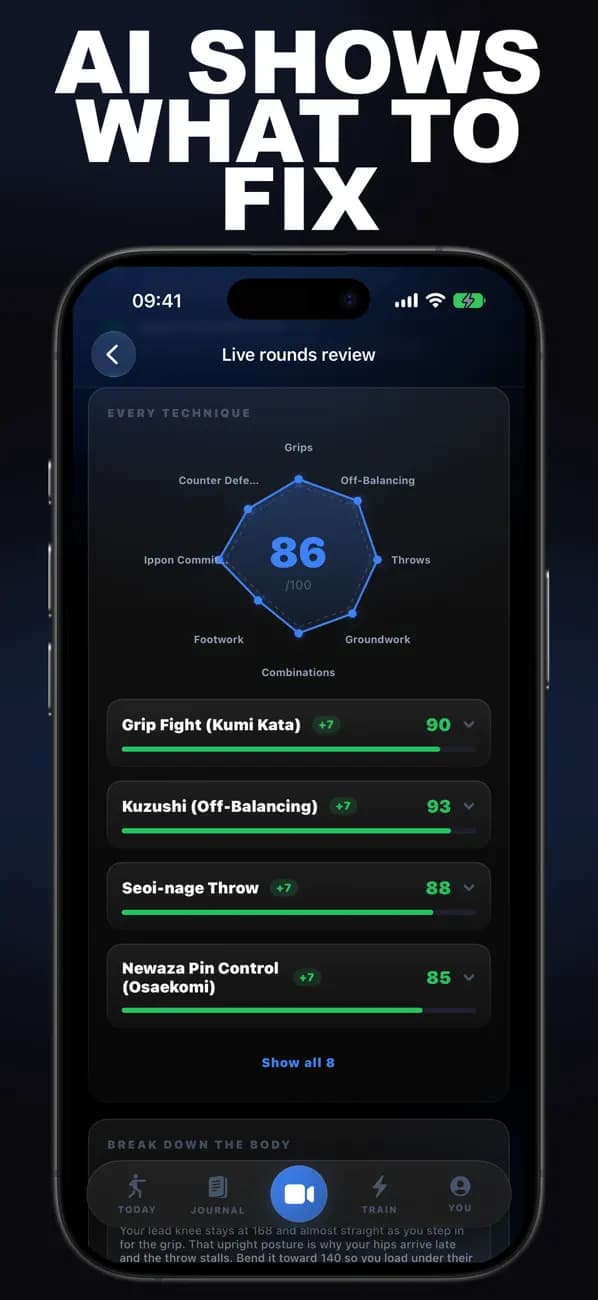 Judo AI: Dojo Partner app screen 1